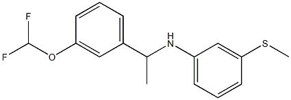 N-{1-[3-(difluoromethoxy)phenyl]ethyl}-3-(methylsulfanyl)aniline 结构式