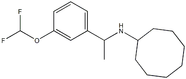 N-{1-[3-(difluoromethoxy)phenyl]ethyl}cyclooctanamine 结构式