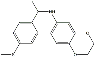 N-{1-[4-(methylsulfanyl)phenyl]ethyl}-2,3-dihydro-1,4-benzodioxin-6-amine 结构式