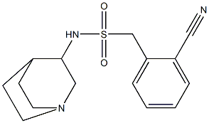 N-{1-azabicyclo[2.2.2]octan-3-yl}-1-(2-cyanophenyl)methanesulfonamide 结构式