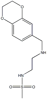 N-{2-[(2,3-dihydro-1,4-benzodioxin-6-ylmethyl)amino]ethyl}methanesulfonamide 结构式