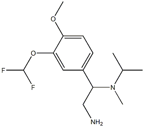 N-{2-amino-1-[3-(difluoromethoxy)-4-methoxyphenyl]ethyl}-N-isopropyl-N-methylamine 结构式