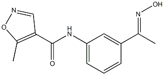 N-{3-[(1E)-N-hydroxyethanimidoyl]phenyl}-5-methylisoxazole-4-carboxamide 结构式