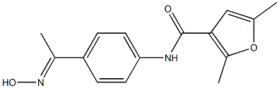 N-{4-[(1E)-N-hydroxyethanimidoyl]phenyl}-2,5-dimethyl-3-furamide 结构式