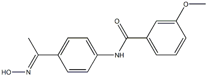 N-{4-[(1E)-N-hydroxyethanimidoyl]phenyl}-3-methoxybenzamide 结构式