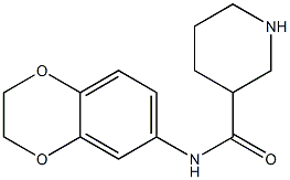 N-2,3-dihydro-1,4-benzodioxin-6-ylpiperidine-3-carboxamide 结构式