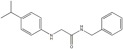 N-benzyl-2-{[4-(propan-2-yl)phenyl]amino}acetamide 结构式