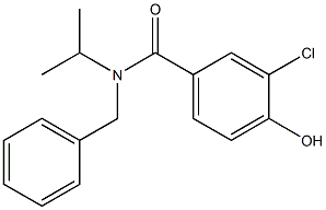 N-benzyl-3-chloro-4-hydroxy-N-(propan-2-yl)benzamide 结构式