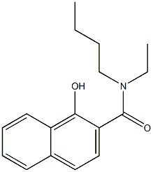 N-butyl-N-ethyl-1-hydroxynaphthalene-2-carboxamide 结构式