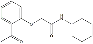 N-cyclohexyl-2-(2-acetylphenoxy)acetamide 结构式