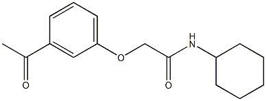 N-cyclohexyl-2-(3-acetylphenoxy)acetamide 结构式