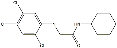 N-cyclohexyl-2-[(2,4,5-trichlorophenyl)amino]acetamide 结构式