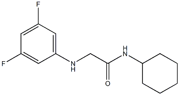 N-cyclohexyl-2-[(3,5-difluorophenyl)amino]acetamide 结构式