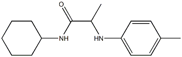 N-cyclohexyl-2-[(4-methylphenyl)amino]propanamide 结构式