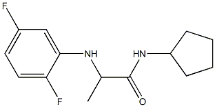 N-cyclopentyl-2-[(2,5-difluorophenyl)amino]propanamide 结构式