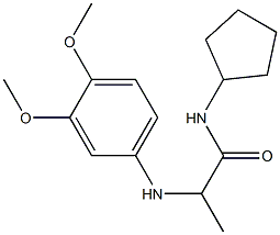 N-cyclopentyl-2-[(3,4-dimethoxyphenyl)amino]propanamide 结构式