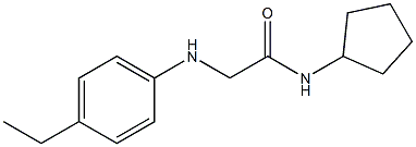 N-cyclopentyl-2-[(4-ethylphenyl)amino]acetamide 结构式