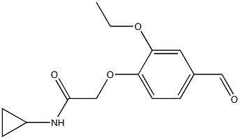 N-cyclopropyl-2-(2-ethoxy-4-formylphenoxy)acetamide 结构式