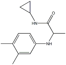 N-cyclopropyl-2-[(3,4-dimethylphenyl)amino]propanamide 结构式