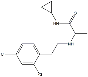 N-cyclopropyl-2-{[2-(2,4-dichlorophenyl)ethyl]amino}propanamide 结构式