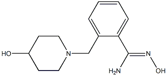 N'-hydroxy-2-[(4-hydroxypiperidin-1-yl)methyl]benzenecarboximidamide 结构式