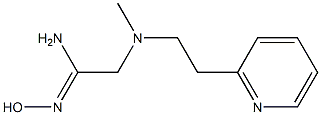 N'-hydroxy-2-{methyl[2-(pyridin-2-yl)ethyl]amino}ethanimidamide 结构式