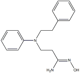 N'-hydroxy-3-[phenyl(2-phenylethyl)amino]propanimidamide 结构式