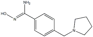 N'-hydroxy-4-(pyrrolidin-1-ylmethyl)benzenecarboximidamide 结构式