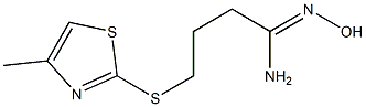 N'-hydroxy-4-[(4-methyl-1,3-thiazol-2-yl)sulfanyl]butanimidamide 结构式