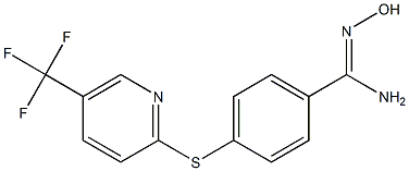 N'-hydroxy-4-{[5-(trifluoromethyl)pyridin-2-yl]sulfanyl}benzene-1-carboximidamide 结构式