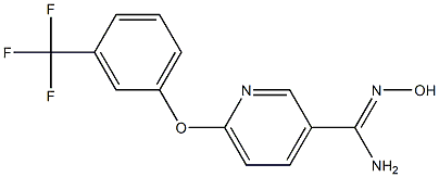 N'-hydroxy-6-[3-(trifluoromethyl)phenoxy]pyridine-3-carboximidamide 结构式