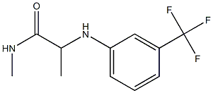 N-methyl-2-{[3-(trifluoromethyl)phenyl]amino}propanamide 结构式