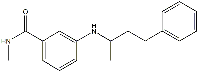 N-methyl-3-[(4-phenylbutan-2-yl)amino]benzamide 结构式