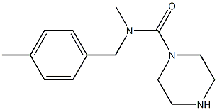 N-methyl-N-[(4-methylphenyl)methyl]piperazine-1-carboxamide 结构式