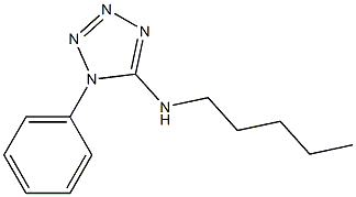 N-pentyl-1-phenyl-1H-1,2,3,4-tetrazol-5-amine 结构式