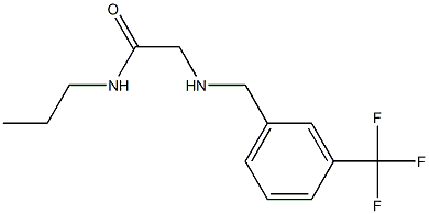 N-propyl-2-({[3-(trifluoromethyl)phenyl]methyl}amino)acetamide 结构式