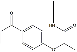 N-tert-butyl-2-(4-propanoylphenoxy)propanamide 结构式