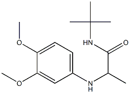 N-tert-butyl-2-[(3,4-dimethoxyphenyl)amino]propanamide 结构式