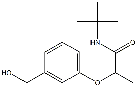 N-tert-butyl-2-[3-(hydroxymethyl)phenoxy]propanamide 结构式