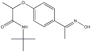 N-tert-butyl-2-{4-[1-(hydroxyimino)ethyl]phenoxy}propanamide 结构式