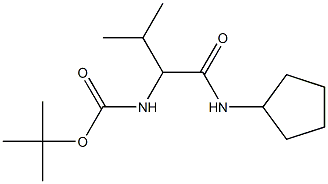 tert-butyl 1-[(cyclopentylamino)carbonyl]-2-methylpropylcarbamate 结构式