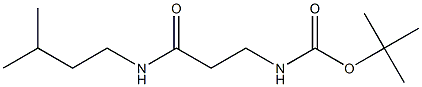 tert-butyl 3-[(3-methylbutyl)amino]-3-oxopropylcarbamate 结构式