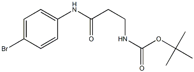 tert-butyl 3-[(4-bromophenyl)amino]-3-oxopropylcarbamate 结构式