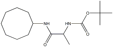 tert-butyl N-[1-(cyclooctylcarbamoyl)ethyl]carbamate 结构式