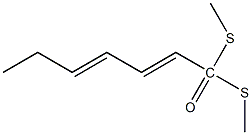 1,1-二甲硫基反、反-2,4-庚二烯醛 结构式
