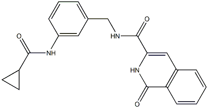 3-Isoquinolinecarboxamide,  N-[[3-[(cyclopropylcarbonyl)amino]phenyl]methyl]-1,2-dihydro-1-oxo- 结构式