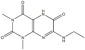 2,4,6(3H)-Pteridinetrione,  7-(ethylamino)-1,5-dihydro-1,3-dimethyl- 结构式