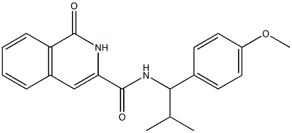 3-Isoquinolinecarboxamide,  1,2-dihydro-N-[1-(4-methoxyphenyl)-2-methylpropyl]-1-oxo- 结构式