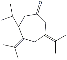 8,8-dimethyl-4,6-dipropan-2-ylidene-bicyclo[5.1.0]octan-2-one 结构式