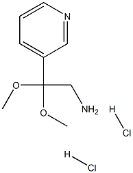 2,2-Dimethoxy-2-pyridin-3-yl-ethylamine  dihydrochloride 结构式